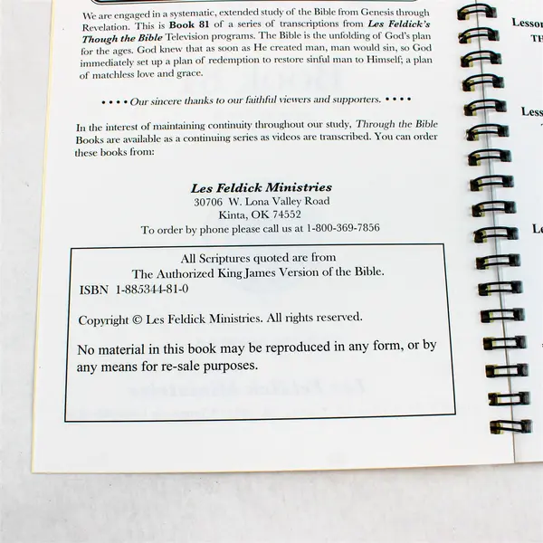 Through The Bible with Les Feldick Book 81 Transcript of Tape 81 Spiral