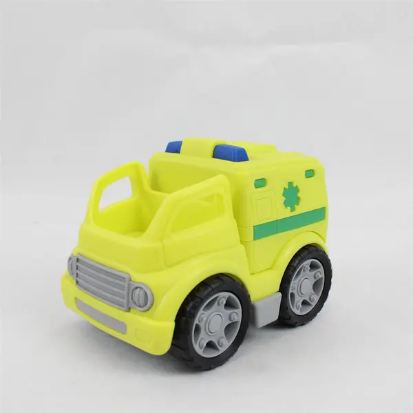 Lot of 3 PlayGo Kids' Toy Trucks Cars Red Yellow and Blue
