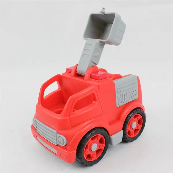 Lot of 3 PlayGo Kids' Toy Trucks Cars Red Yellow and Blue