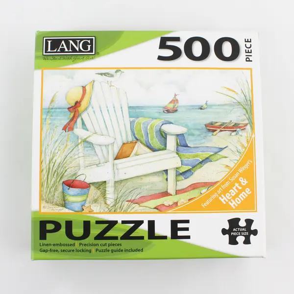Lang 500-Pc. Jigsaw Puzzle JUST BEACHY 24" x 18" 2017, #5039154 