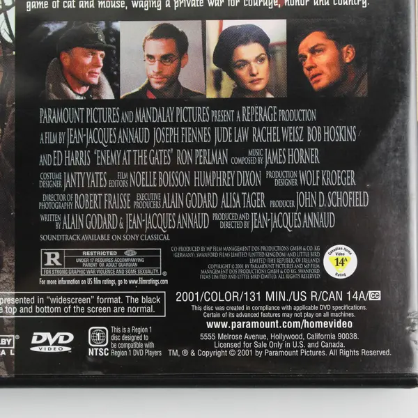 Enemy At the Gates DVD 2001, #33862