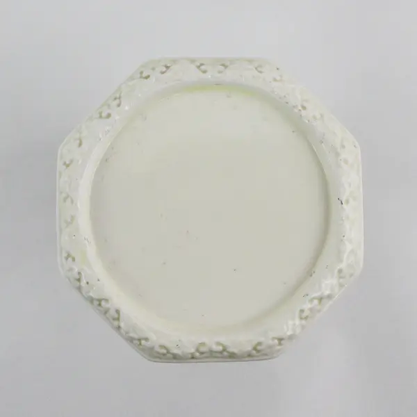 2003 Avon Pillar Candle Holder Sweet Country Harvest Fruit Pattern Ceramic 6.25"