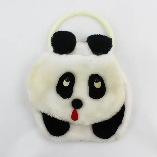 Vintage 1980's Russ Berrie & Co. Kids Plush Pets Handbag - Panda Bear