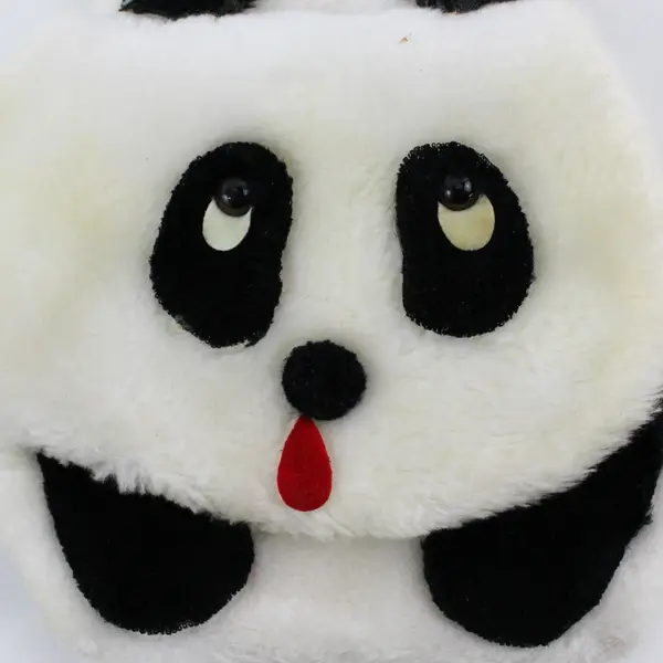 Vintage 1980's Russ Berrie & Co. Kids Plush Pets Handbag - Panda Bear