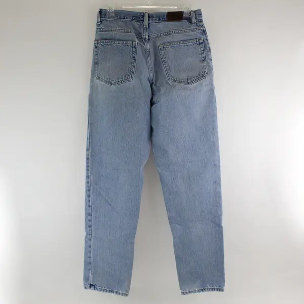 VTG LL Bean Mens 30x32 Natural Fit Straight Leg Light Wash Distressed Denim Jean