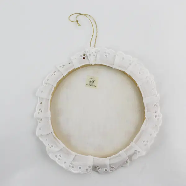 Vintage 1984 Lucy and Me Valentine Teddy Bear Embroidery Hoop Wall Hanging