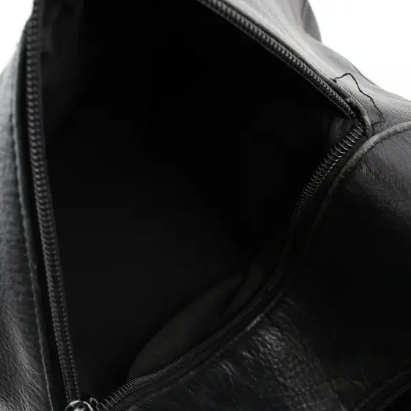 Vintage Tignanello Black Pebbled Genuine Leather Hobo Shoulder Bag 