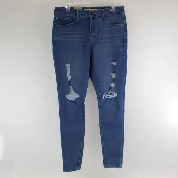 NWT Levis Women's 14W 720 High Rise Super Skinny Distressed Denim Jeans