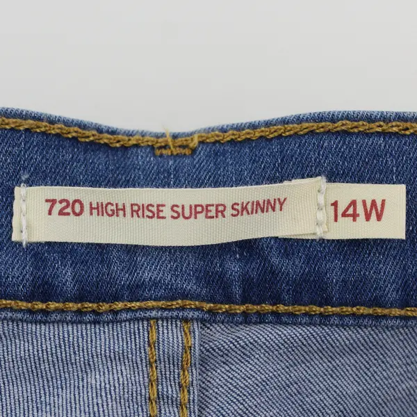 NWT Levis Women's 14W 720 High Rise Super Skinny Distressed Denim Jeans