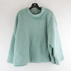 GAP Women's XXL Mint Teddy Sherpa Fleece Oversized Pullover Sweater