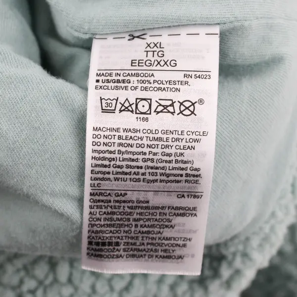 GAP Women's XXL Mint Teddy Sherpa Fleece Oversized Pullover Sweater