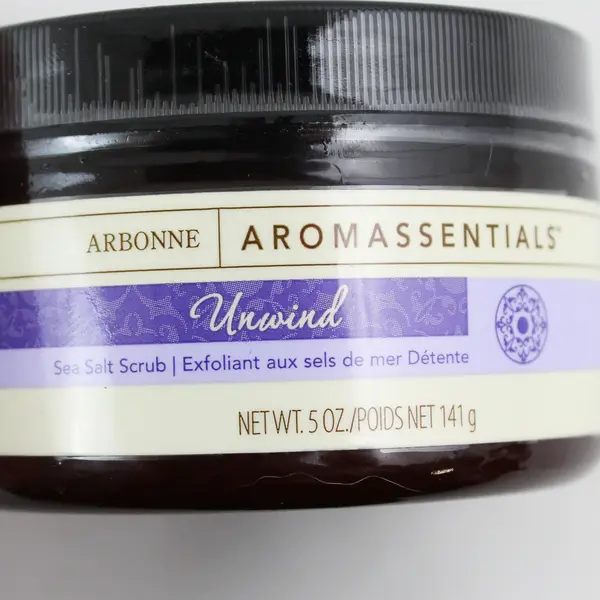 Arbonne Aromassentials Unwind Sea Salt Scrub 5 oz Sealed