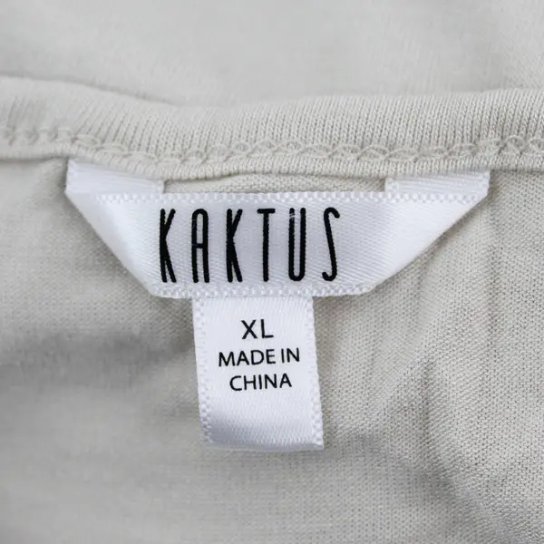 Kaktus Solid Cream/White Color Sleeveless Lace Trim Bottom Top Womens Size XL