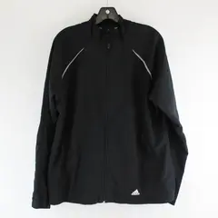 Adidas Black Mock Neck Zip Up Jacket Windbreaker 100% Polyester Womens Size XL