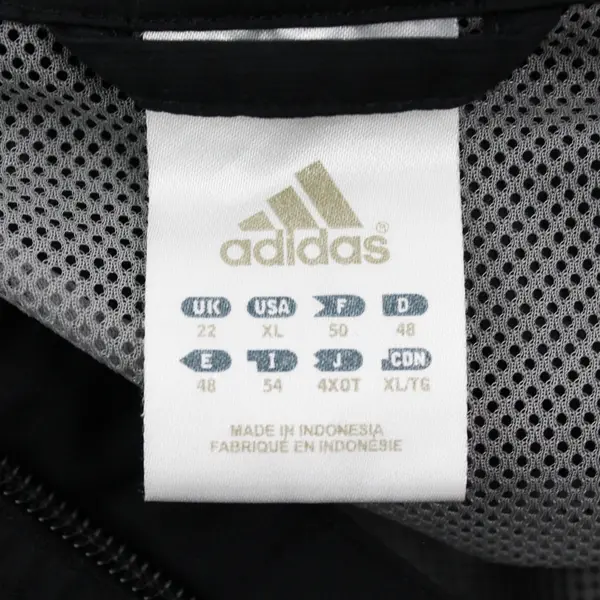 Adidas Black Mock Neck Zip Up Jacket Windbreaker 100% Polyester Womens Size XL