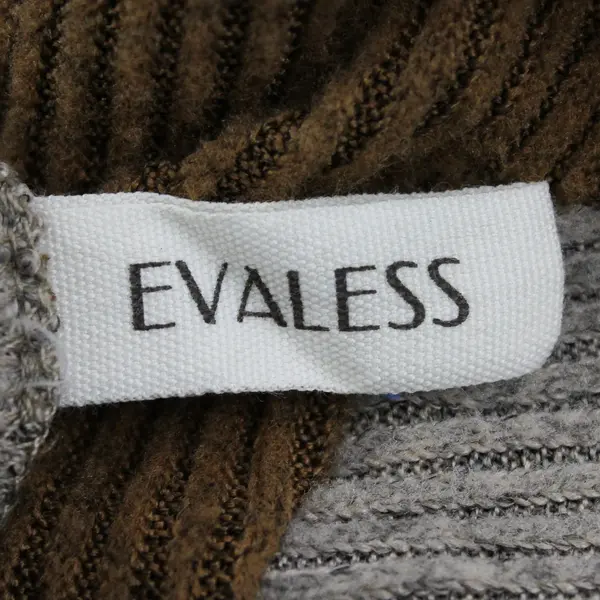Evaless Brown Long Sleeve Knit Top Polyester/Elastane Womens Size XL