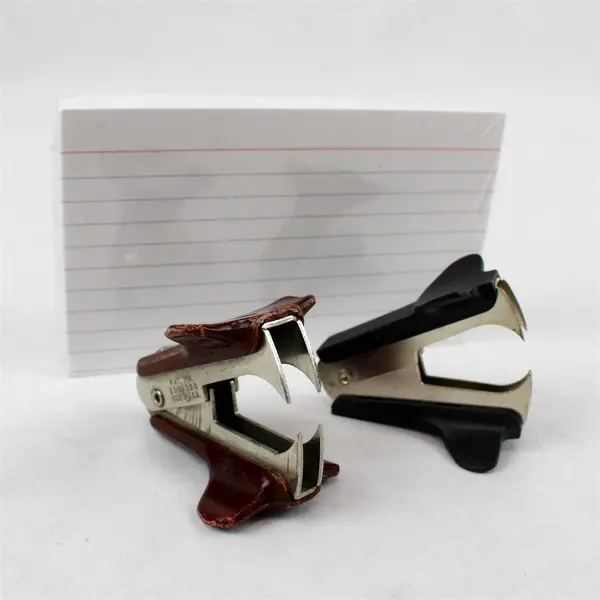Lot of 3 Office Supplies: Ruled Index Cards & 2 Staple Pullers - Used