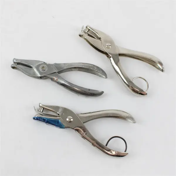 Lot of 3 Vintage Single-Hole Punches McGill & Unbranded Scrapbooking