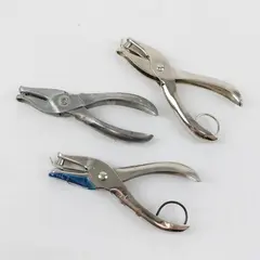 Lot of 3 Vintage Single-Hole Punches McGill & Unbranded Scrapbooking