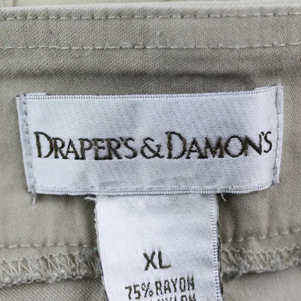 Draper's & Damon's Solid Khaki Color Skinny Leg Full Length Pants Womens Size XL