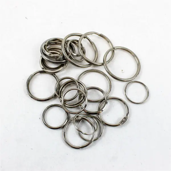 Lot of 25 Assorted Size Key Rings Split Rings for Crafts 