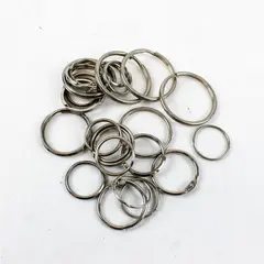 Lot of 25 Assorted Size Key Rings Split Rings for Crafts 
