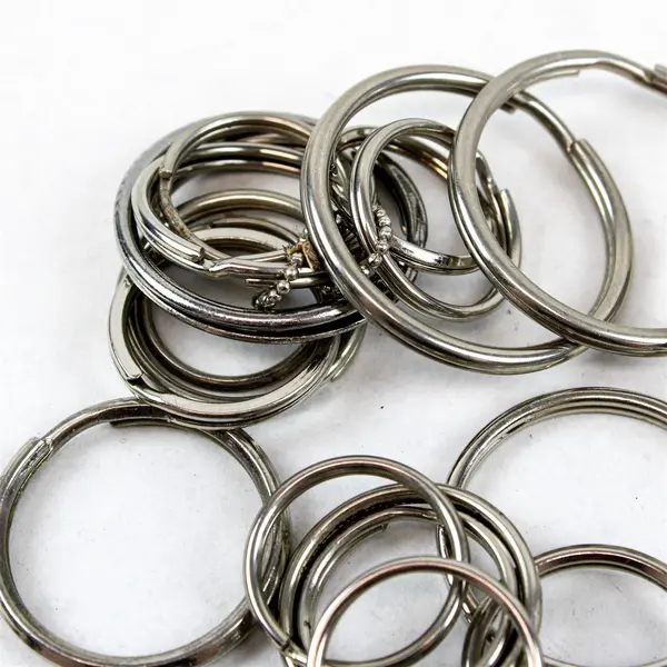 Lot of 25 Assorted Size Key Rings Split Rings for Crafts 