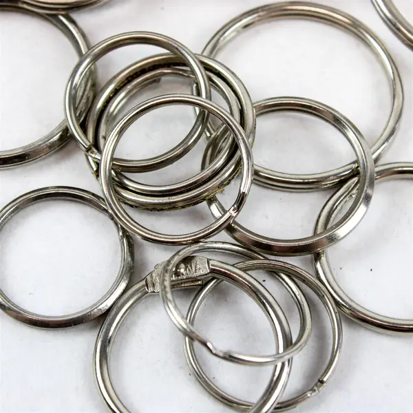 Lot of 25 Assorted Size Key Rings Split Rings for Crafts 