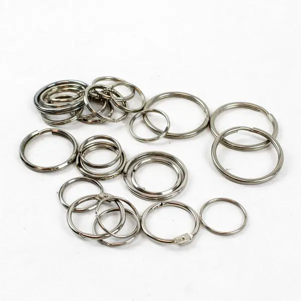 Lot of 25 Assorted Size Key Rings Split Rings for Crafts 