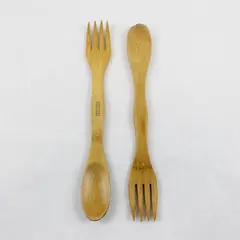 Pickathon Festival Set of 2 Bamboo Spoon/Fork Utensils 9.25in