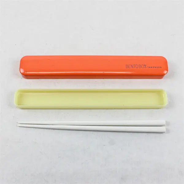 Takenaka Orange Portable Chopsticks for Bento Box Lunch Travel