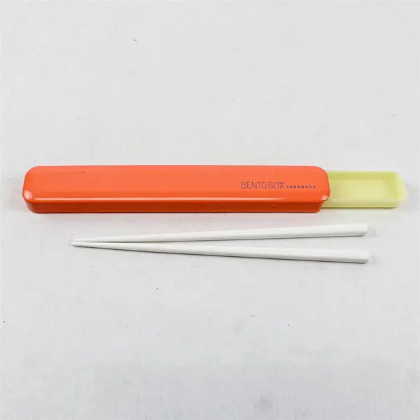 Takenaka Orange Portable Chopsticks for Bento Box Lunch Travel
