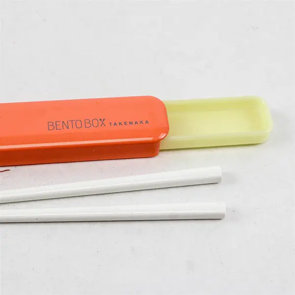 Takenaka Orange Portable Chopsticks for Bento Box Lunch Travel