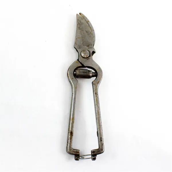 Vintage Forged Steel Hand Pruning Shears Rust Spots Garden Tool