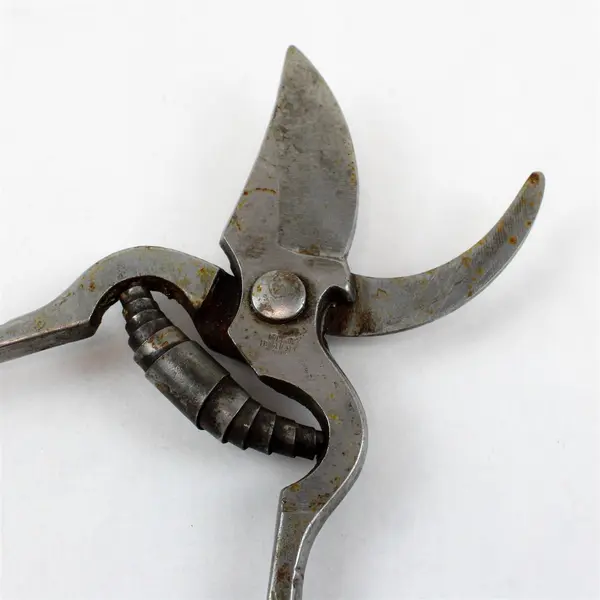 Vintage Forged Steel Hand Pruning Shears Rust Spots Garden Tool
