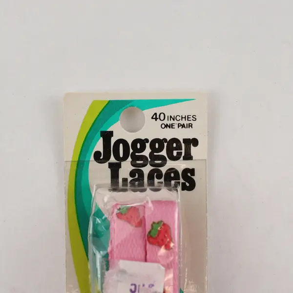 Vintage Stay-Ty Jogger Laces 40in One Pair Pink Strawberry 1981 402B