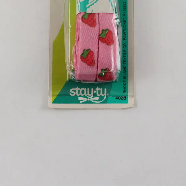 Vintage Stay-Ty Jogger Laces 40in One Pair Pink Strawberry 1981 402B