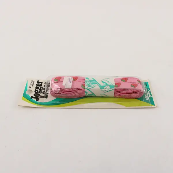 Vintage Stay-Ty Jogger Laces 40in One Pair Pink Strawberry 1981 402B