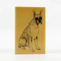 Stamp Gallery Boxer Dog Mounted Wood Rubber Stamp Model 24020