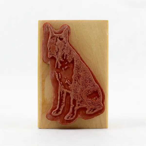 Stamp Gallery Boxer Dog Mounted Wood Rubber Stamp Model 24020