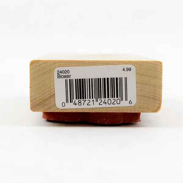 Stamp Gallery Boxer Dog Mounted Wood Rubber Stamp Model 24020