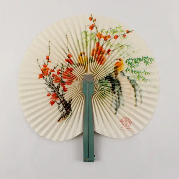 Vintage Shanghai Arts & Crafts Chinese Pocket Fan Collectible