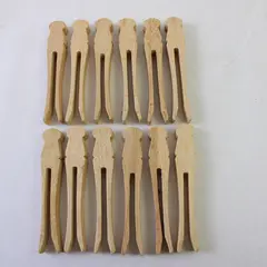 Lot of 12 Wooden Clothespins Laundry Craft Household Organizer