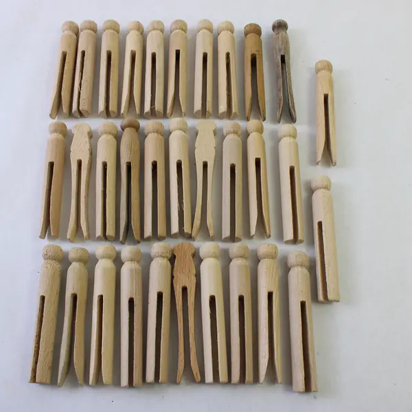 Lot of 29 Wooden Clothespins Laundry Craft Household Organizer Unbranded