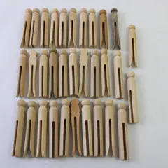 Lot of 29 Wooden Clothespins Laundry Craft Household Organizer Unbranded