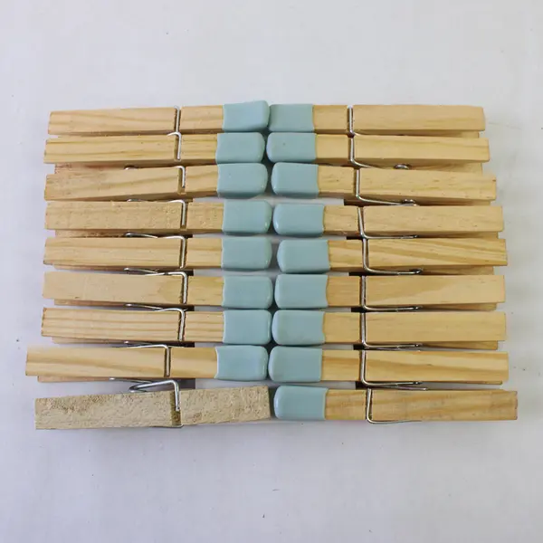 Lot of 18 Wooden Clothespins Laundry Craft Household Organizer 4in