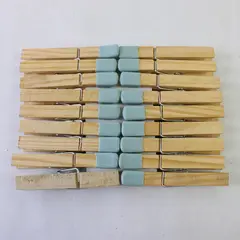 Lot of 18 Wooden Clothespins Laundry Craft Household Organizer 4in