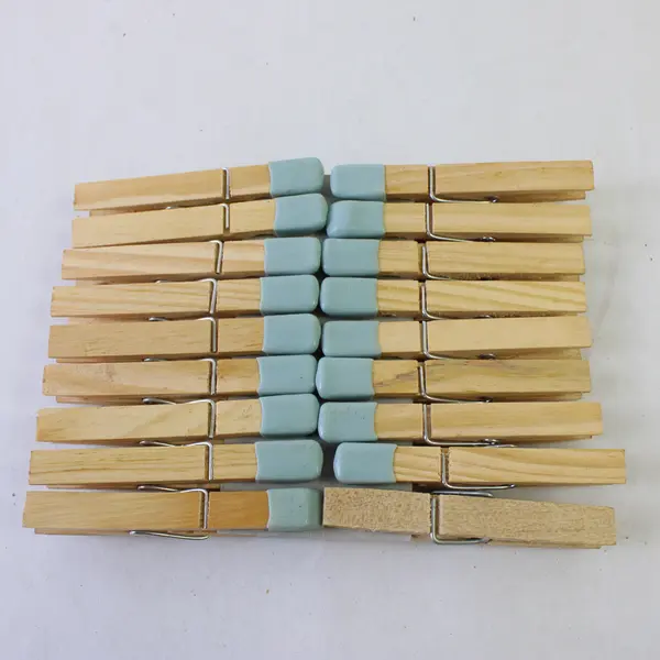 Lot of 18 Wooden Clothespins Laundry Craft Household Organizer 4in