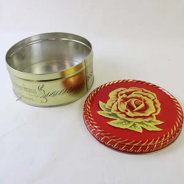 Vintage 1950s The Capitol Cake Co Fruit Cake Tin Advertising Red Rose