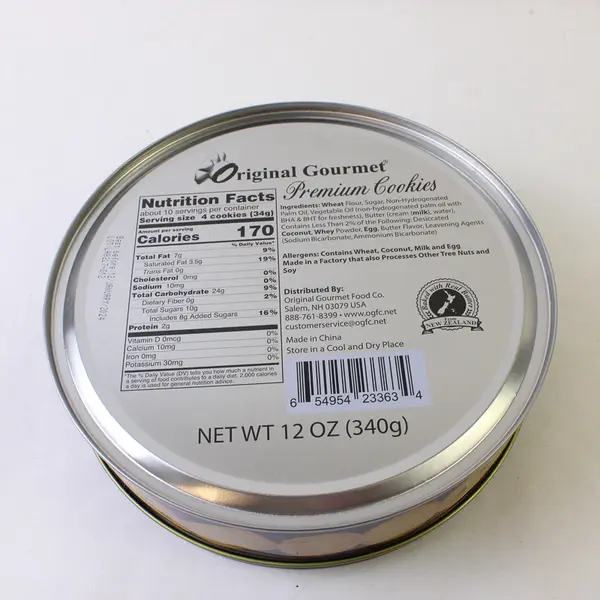 Lot of 2 World Market Mingle Mix Tin & Original Gourmet Premium Cookies Tin
